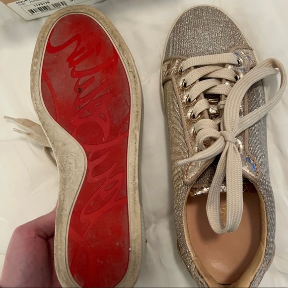 Rose Gold Christian Louboutin Sneakers - Picture 6 of 6